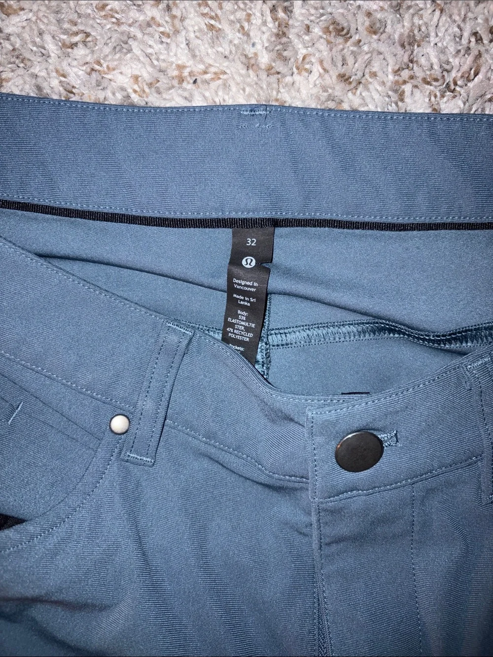 lululemon athletica Men's Blue Stretch Chino Pants